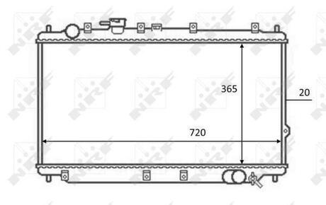 Радиатор системы охлаждения KIA Shuma 021996-102001 NRF 59082