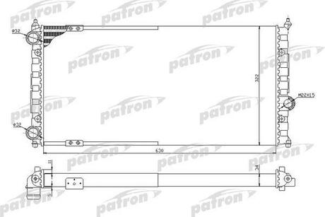 Радиатор системы охлаждения SEAT: CORDOBA, IBIZA, VW: POLO 1.6-1.9D 93- PATRON PRS3521