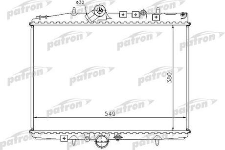 Радиатор системы охлаждения CITROEN: C5 2.0 16VHPi2.2 Hdi 01-04, PEUGEOT: 607 2.0HDI2.0HDi2.2HDI 00- PATRON PRS3579