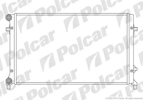 Радиатор охлаждения двигателя VW Golf V, Passat B6, Touran., Seat., Skoda. - 1,41,6 Polcar 133108A1