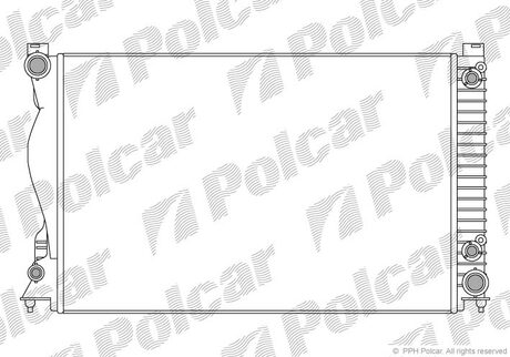 Радиатор охлаждения двигателя Polcar 133808-2