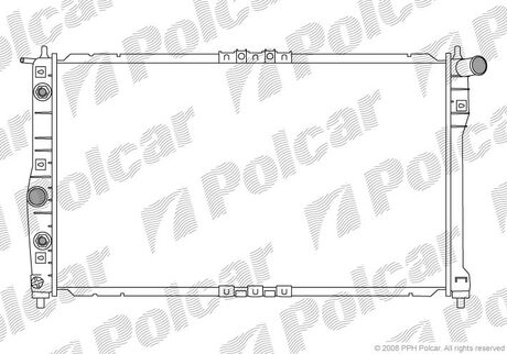 Радиатор двигателя Daewoo Leganza, Nubira АКПП ->04 Polcar 292308A2