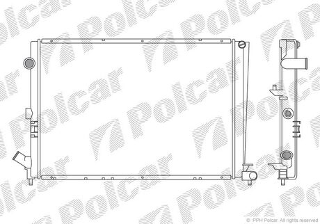 Радиатор охлаждения двигателя Renault Laguna I, Espace III. * Polcar 603208A2