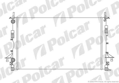 Радиатор охлаждения двигателя Renault Laguna II * Polcar 603708A1