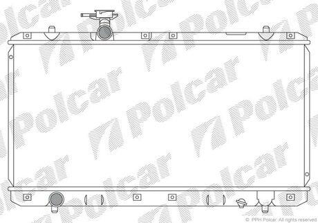 Радиатор двигателя Suzuki Liana МКПП 01->07 Polcar 741408-1