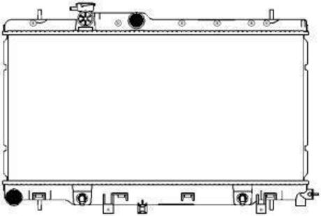 34211004SAK_радиатор системы охлаждения! АКПП,16мм Subaru LegacyImpreza 1.6-2.5 16V 98> SAKURA 34211004