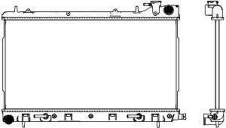 34218501SAK_радиатор охлаждения! АКПП, с горловиной Subaru Forester 2.0i 02-05 SAKURA 34218501