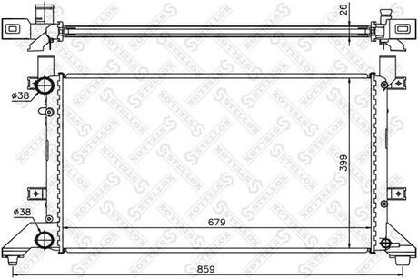 10-25007-SX_радиатор системы охлаждения! VW LT28 2.3-2.8TDi 96> STELLOX 10-25007-SX