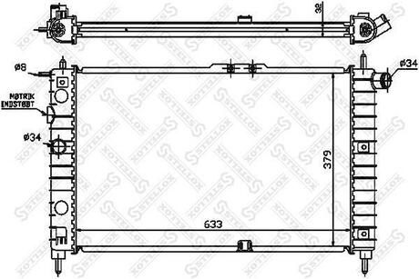 10-25015-SX_радиатор системы охлаждения! без AC Daewoo Nexia 1.5i 94-98 STELLOX 10-25015-SX