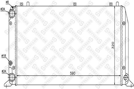 10-25016-SX_радиатор системы охлаждения! Audi 80 1.6-1.9TDi 86-96 STELLOX 10-25016-SX