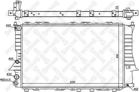 10-25018-SX_радиатор системы охлаждения! Audi 100A6 2.0-2.5TDi 90-97 STELLOX 10-25018-SX