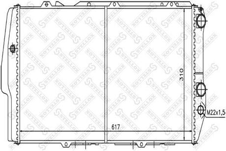 10-25019-SX_радиатор системы охлаждения! Audi 100200 1.8-2.3 83-90 STELLOX 10-25019-SX