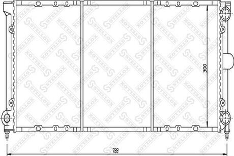 10-25052-SX_радиатор системы охлаждения! VW Passat 1.6-2.0 88-92 STELLOX 10-25052-SX