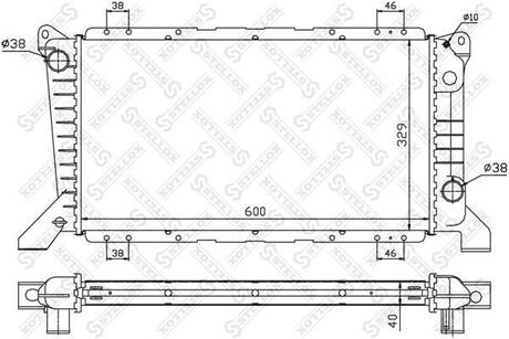 10-25056-SX_радиатор системы охлаждения! Ford Transit 2.5D 94-00 STELLOX 10-25056-SX