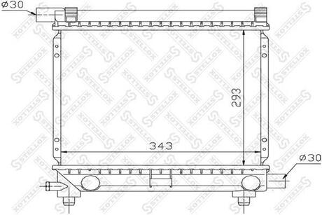 10-25057-SX_радиатор системы охлаждения! MB W124W201 1.8-2.3 82-93 STELLOX 10-25057-SX