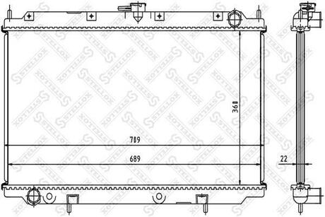 10-25058-SX_радиатор системы охлаждения! Nissan Primera 1.62.0 16V 96> STELLOX 10-25058-SX