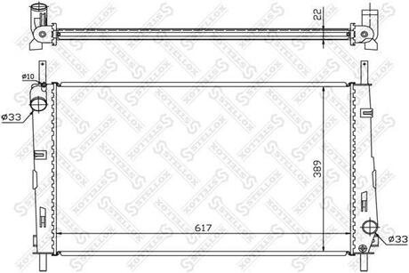 10-25066-SX_радиатор системы охлаждения! Ford Mondeo 1.82.0 16V 00> STELLOX 10-25066-SX