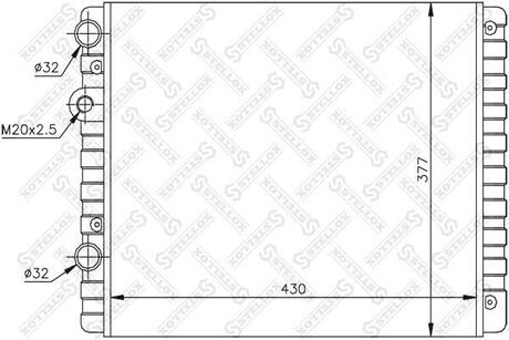 10-25070-SX_радиатор системы охлаждения! VW Polo, Seat Arosa 94> STELLOX 10-25070-SX