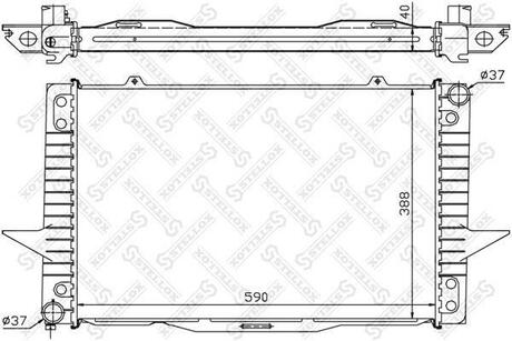 10-25074-SX_радиатор системы охлаждения! Volvo 850S70V70 2.0-2.5TDi 91> STELLOX 10-25074-SX