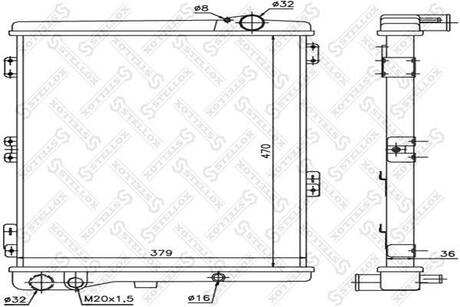 Радиатор охлаждения двигателя STELLOX 10-25080-SX