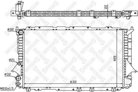 Радиатор системы охлаждения Audi 10080 1.6-2.5TDi 90-96 STELLOX 10-25081-SX