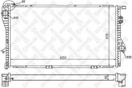 10-25082-SX_радиатор системы охлаждения! BMW E38 2.8i-5.4i 94-01 STELLOX 10-25082-SX