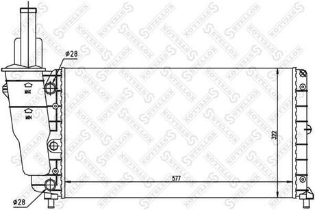 10-25084-SX_радиатор системы охлаждения! Fiat Punto 1.2 94-00 STELLOX 10-25084-SX