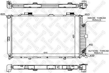 10-25092-SX_радиатор системы охлаждения! MB W210 4.2-5.03.0D 95> STELLOX 10-25092-SX