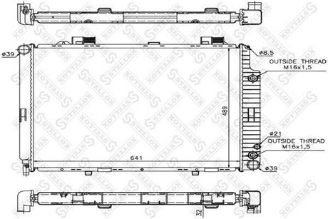 10-25093-SX_радиатор системы охлаждения! MB W210 2.0-2.5TD 95> STELLOX 10-25093-SX