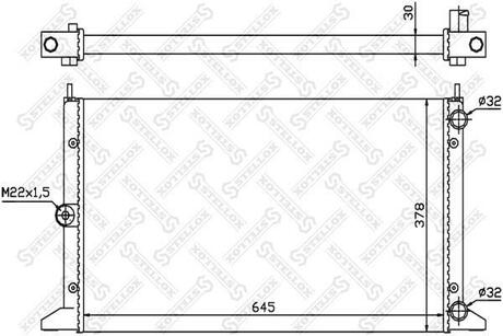 10-25107-SX_радиатор системы охлаждения! VW Sharan, Ford Galaxy 1.9TDi 95> STELLOX 10-25107-SX