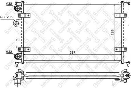 10-25108-SX_радиатор системы охлаждения! без AC Seat Cordoba 1.4i-1.9SDi 93> STELLOX 10-25108-SX