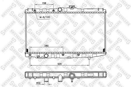 10-25110-SX_радиатор системы охлаждения! Toyota CorollaCarina 1.6 87-92 STELLOX 10-25110-SX