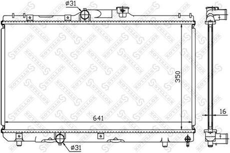 10-25114-SX_радиатор системы охлаждения! Toyota Corolla 1.3i-1.6i 92-99 STELLOX 10-25114-SX