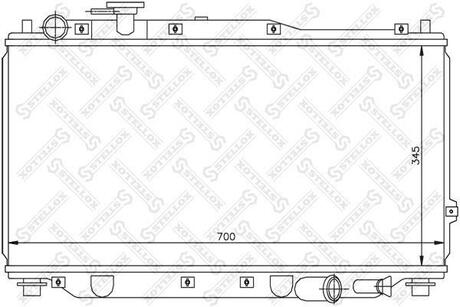 10-25135-SX_радиатор системы охлаждения! KIA SephiaShuma 1.5-1.8 16V 95> STELLOX 10-25135-SX