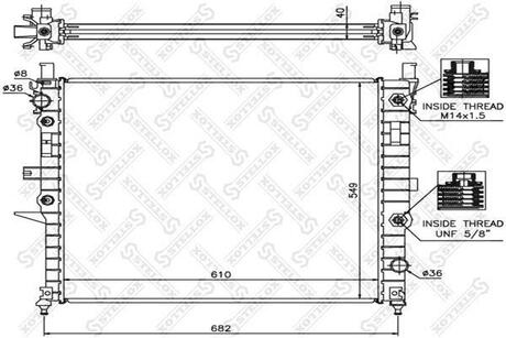 10-25138-SX_радиатор системы охлаждения! MB W163 2.3-5.4 98> STELLOX 10-25138-SX