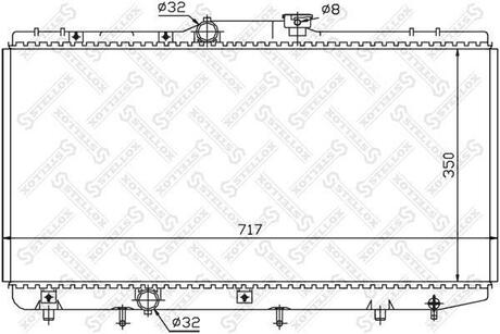 10-25156-SX_радиатор системы охлаждения! АКПП Toyota Corolla 1.31.6 92-97 STELLOX 10-25156-SX