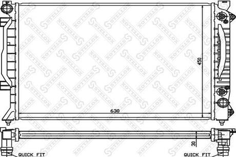 10-25158-SX_радиатор системы охлаждения! АКПП Audi A6 2.5TDI AFBAKN 97> STELLOX 10-25158-SX