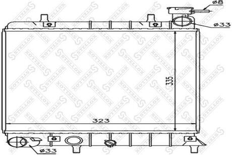 10-25168-SX_радиатор системы охлаждения! МКПП Hyundai Accent 1.31.51.6 00> STELLOX 10-25168-SX