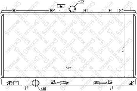 10-25169-SX_радиатор системы охлаждения! АКПП Mitsubishi Lancer 1.31.62.0 02> STELLOX 10-25169-SX