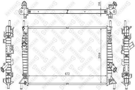 10-25182-SX_радиатор системы охлаждения! Mazda 3, Ford Focus IIC-Max 1.4-2.0 03> STELLOX 10-25182-SX