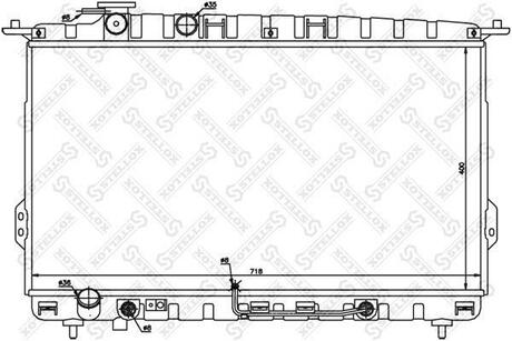 10-25187-SX_радиатор системы охлаждения! АКПП Hyundai Sonata IIIIV 2.02.42.5 98> STELLOX 10-25187-SX