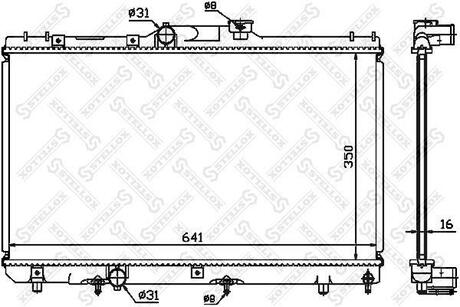 10-25189-SX_радиатор системы охлаждения! Toyota Corolla 1.3-1.8 92-00 STELLOX 10-25189-SX