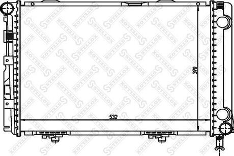 10-25219-SX_радиатор системы охлаждения! MB W124 2.0D2.5D 84-93 STELLOX 10-25219-SX