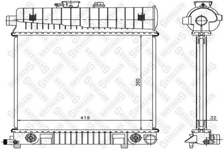 10-25221-SX_радиатор системы охлаждения! без AC MB W202W210 1.8-2.3 93-00 STELLOX 10-25221-SX