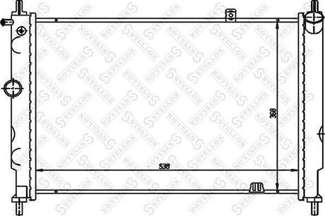 10-25224-SX_радиатор системы охлаждения! Opel Astra 1.6i-2.0i1.7D 91> STELLOX 10-25224-SX