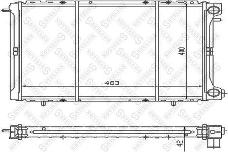 10-25232-SX_радиатор системы охлаждения! Renault R19Trafic 1.8-2.1D 88-97 STELLOX 10-25232-SX