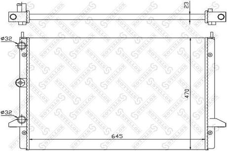 10-25242-SX_радиатор системы охлаждения! VW Sharan 2.8i VR6 95> STELLOX 10-25242-SX