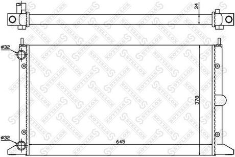 10-25243-SX_радиатор системы охлаждения! Ford Galaxy 2.0i 95> STELLOX 10-25243-SX