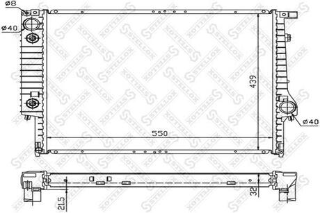 10-25256-SX_радиатор системы охлаждения! BMW E30 2.0-2.4TD 87-93 STELLOX 10-25256-SX