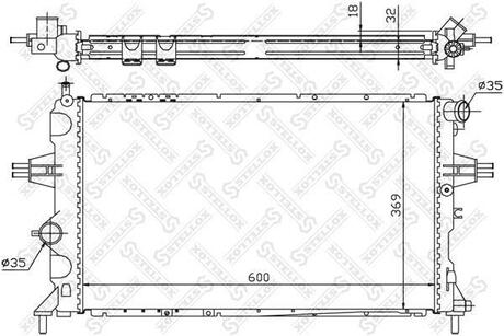 10-25268-SX_радиатор системы охлаждения! Opel Astra 2.0iDI 98-04Zafira 99-01 STELLOX 10-25268-SX